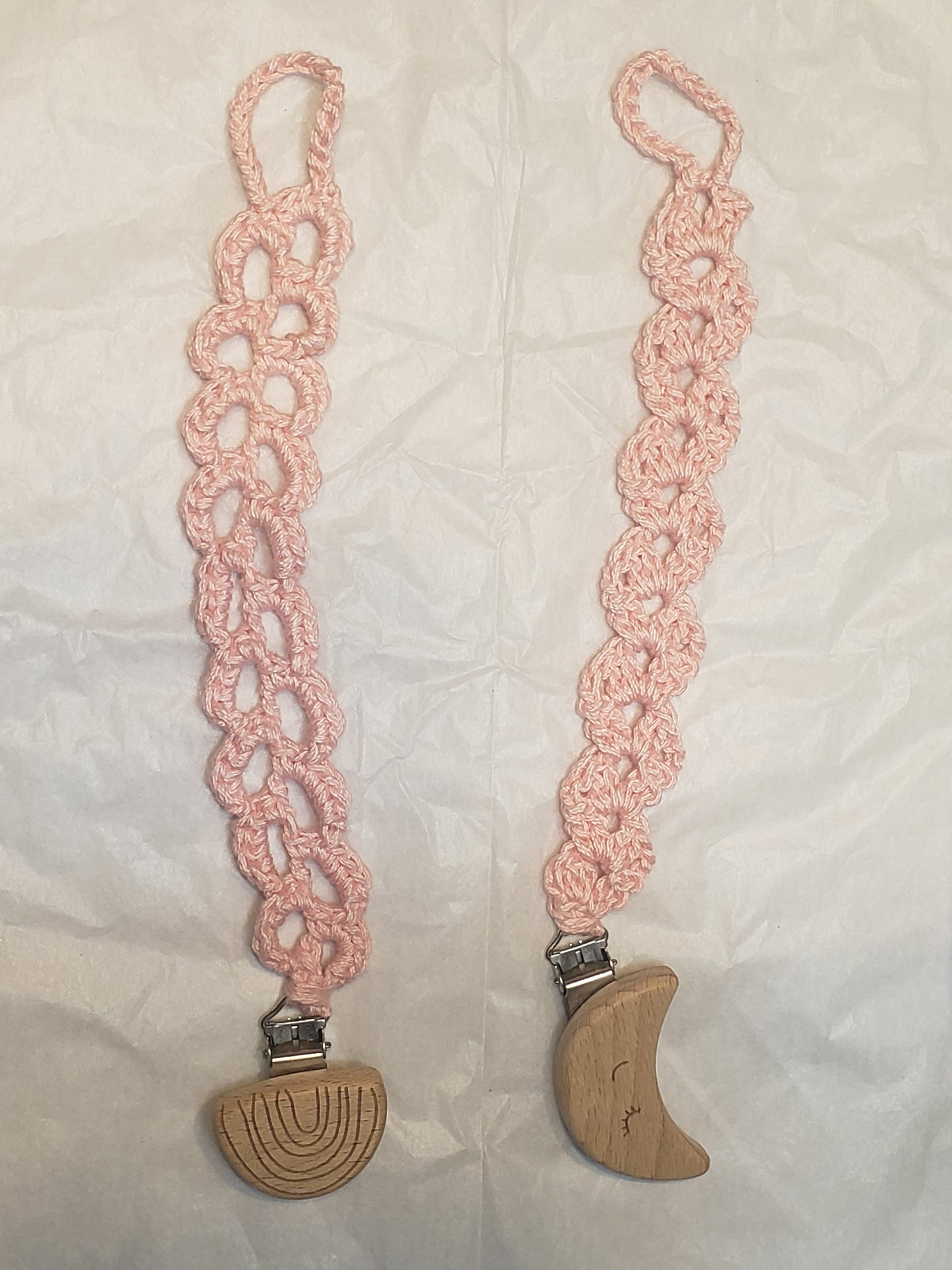 baby crochet pacifier holder