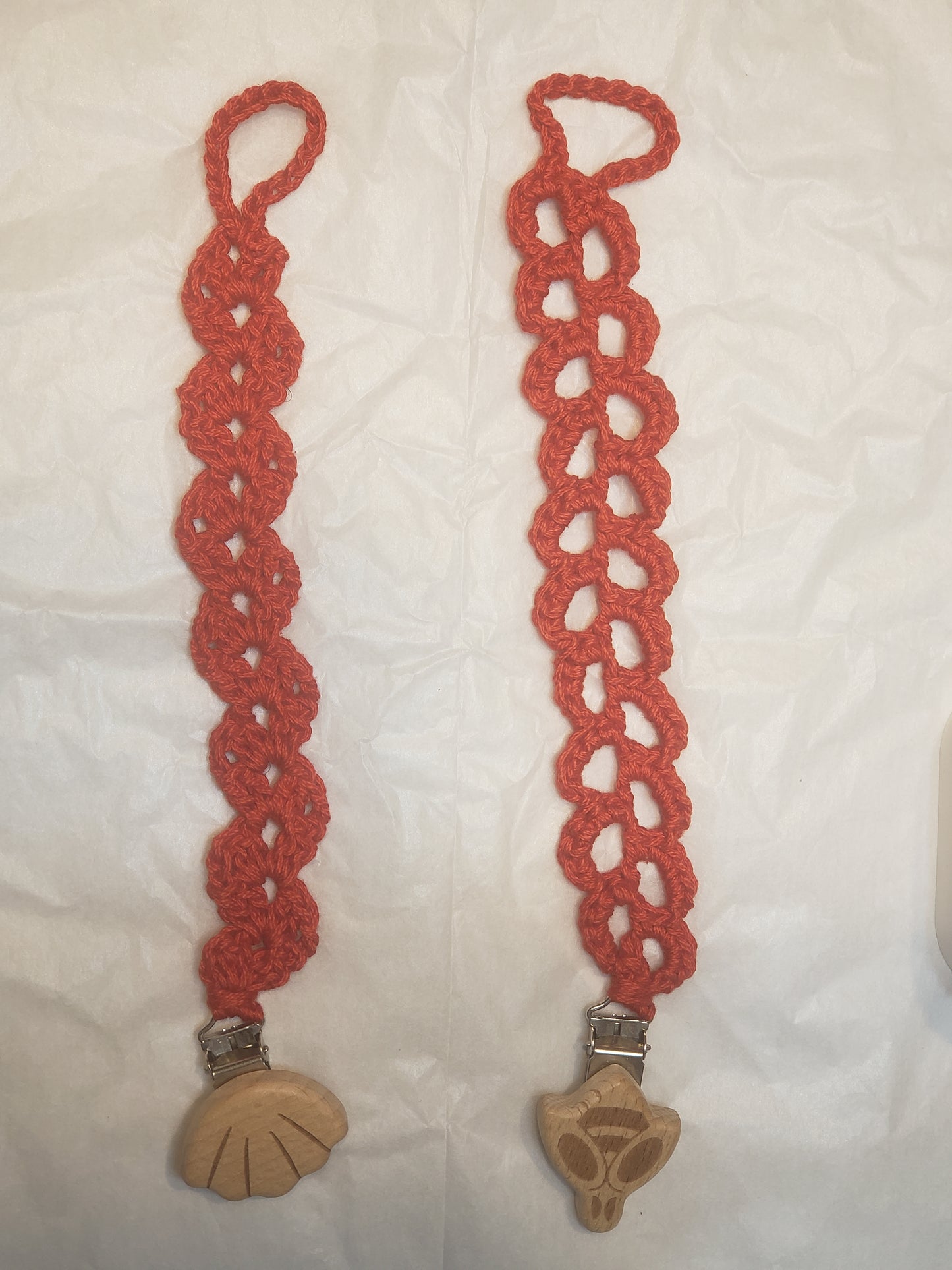 baby crochet pacifier holder